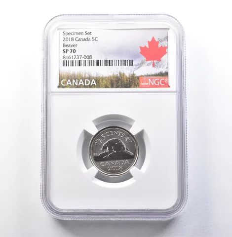 2018 Canada 5 Cents Specimen Set Beaver SP70 NGC *5916