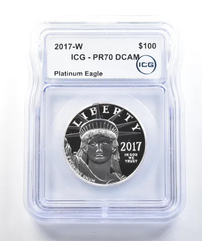2017-W $100 American Platinum Eagle 1 Oz Platinum PR70 DCAM ICG