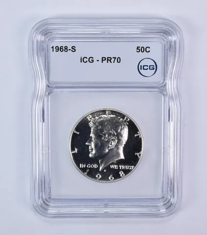 1968-S Kennedy Half Dollar PR70 ICG