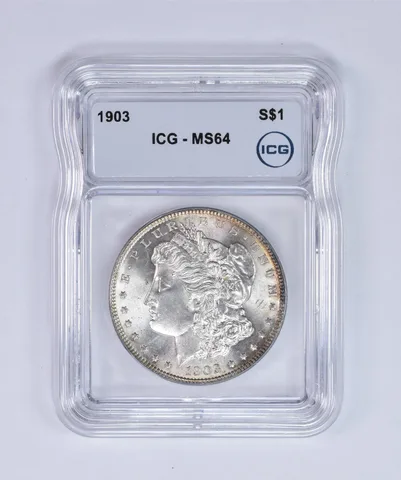 1903 Morgan Silver Dollar MS64 ICG Peripheral Tone *8022
