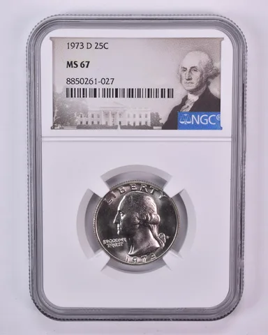 1973-D Washington Quarter MS67 NGC Special Label