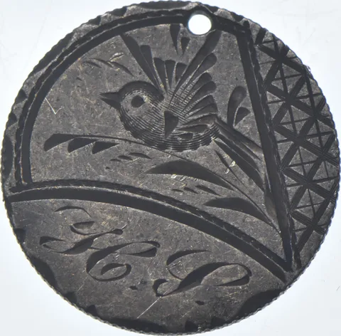 1892 Barber Dime - Love Token - Holed a9306