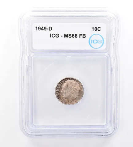 1949-D Roosevelt Dime MS66 FB ICG Beautiful Tone *1683