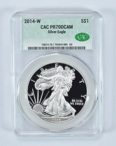 2014-W American Silver Eagle PR70 DCAM CAC CACg