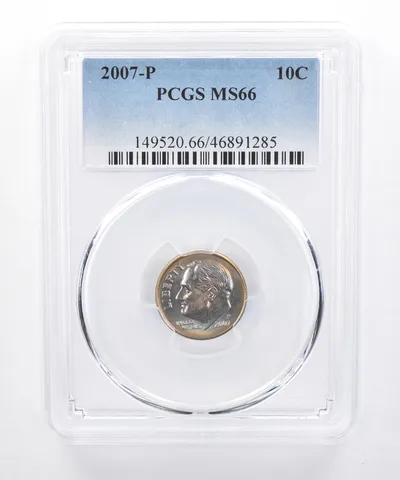 2007-P Roosevelt Dime MS66 PCGS Beautiful Tone *8305