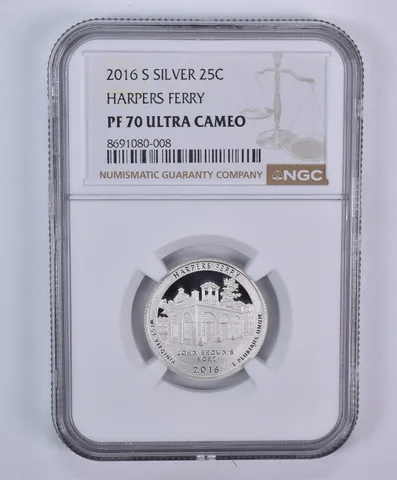 2016-S Washington Quarter ATB Silver Harpers Ferry PF70 UCAM NGC
