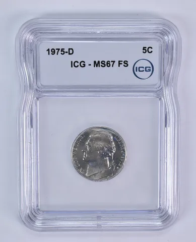 1975-D Jefferson Nickel MS67 FS ICG