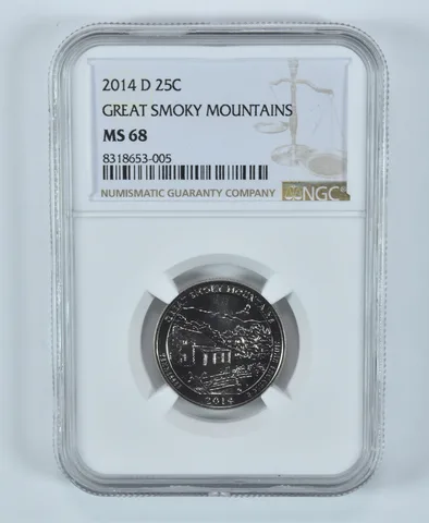 2014-D Washington Quarter Great Smoky Mountains America The Beautiful MS68 NGC