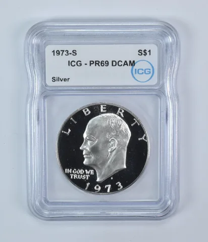 1973-S Eisenhower $1 Silver PR69 DCAM ICG