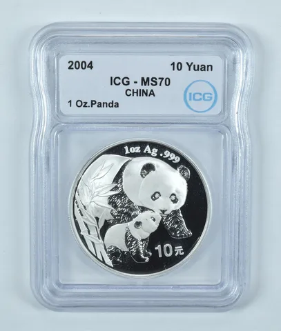 2004 China 10 Yuan Silver Panda MS70 ICG