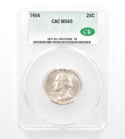 1956 Washington Quarter MS65 CAC CACg Beautiful Tone *1746
