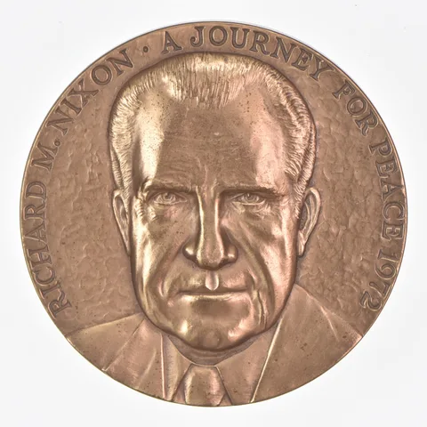 1972 Richard Nixon A Journey For Peace Bronze Medal *1821