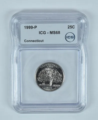 1999-P Washington State Quarter Connecticut MS68 ICG