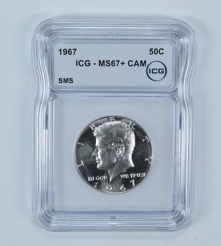 1967 Kennedy Half Dollar SMS MS67+ CAM ICG