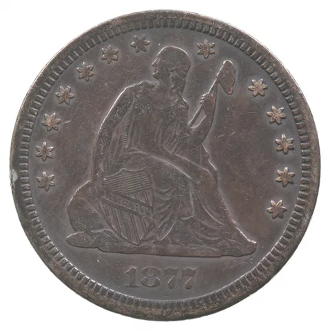 1877-CC Seated Liberty Quarter *8889