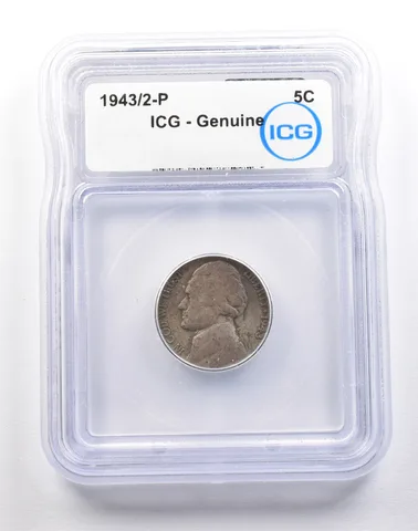 1943/2-P Jefferson Nickel Genuine ICG *2216