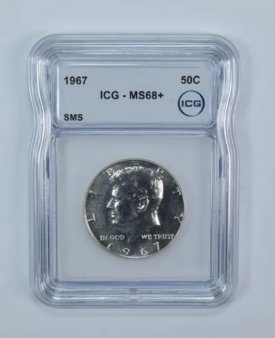1967 Kennedy Half Dollar SMS MS68+ ICG