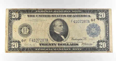 1914 $20 Atlanta GA FRN Blue Seal Large Note Fr#984 *4584