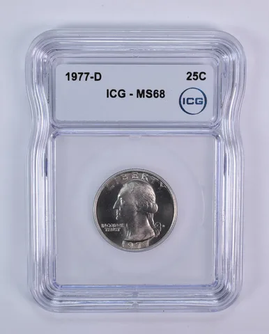 1977-D Washington Quarter MS68 ICG