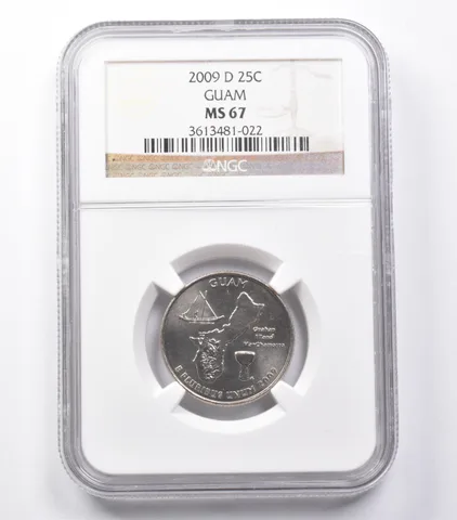 MS67 2009-D Washington State Quarter Guam NGC *5399