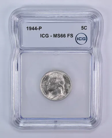 1944-P Jefferson Nickel MS66 FS ICG