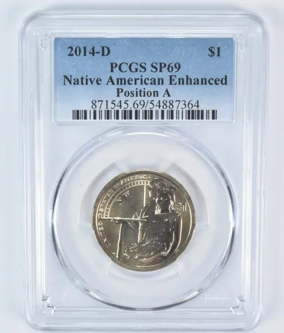2014-D Sacagawea $1 Native Hospitality Enhanced SP69 PCGS Blue Label