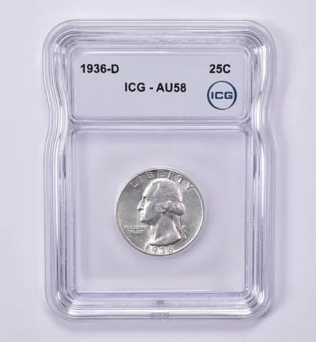 1936-D Washington Quarter AU58 ICG *0514