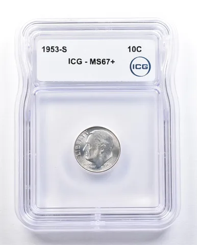 1953-S Roosevelt Dime MS67+ ICG *1645
