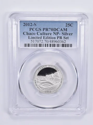 2012-S Washington Quarter Chaco Silver Limited Edition Set PR70 PCGS