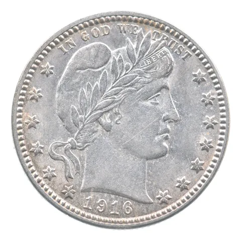 1916-D Barber Quarter a8655