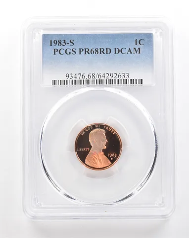 1983-S Lincoln Memorial Cent PR68 RD DCAM PCGS Beautiful Tone *3448