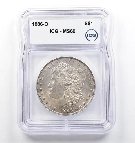 1886-O Morgan Silver Dollar MS60 ICG *0735