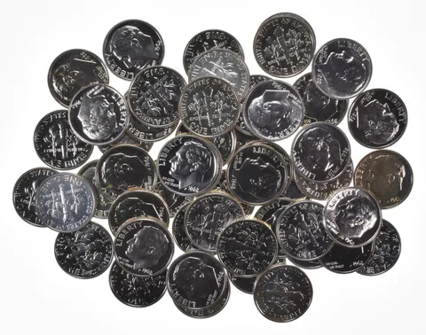 (50) 1962 Roosevelt Dime Proof 90% Silver ROLL