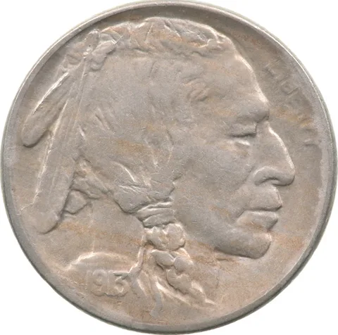1913-S Indian Head Buffalo Nickel Type 2 *0904