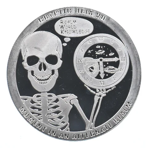 1 Oz Silver Round Chautauqua Silver Works Cryptic Alternate Realm Deja Vu *1683