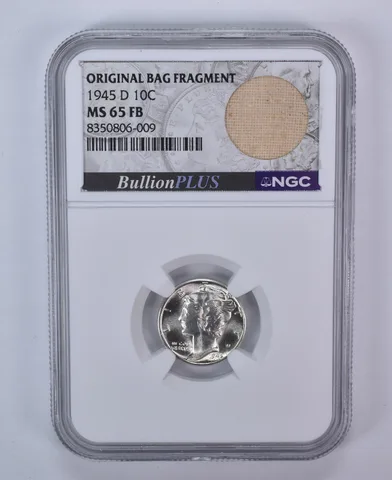 1945-D Mercury Dime Original Bag Fragment MS65 FB NGC