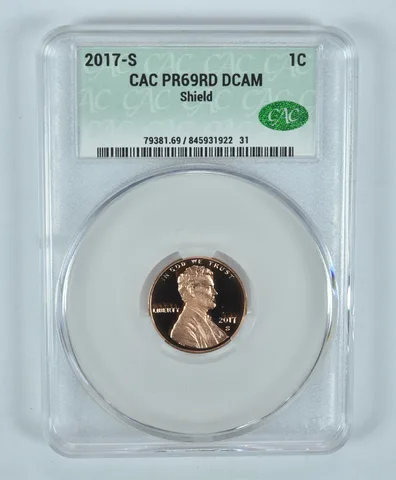 2017-S Lincoln Shield Cent PR69 RD DCAM CAC CACg