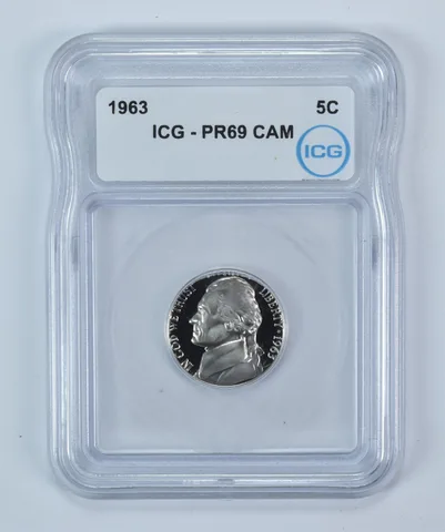 1963 Jefferson Nickel PR69 CAM ICG