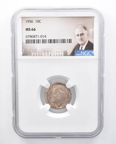 1956 Roosevelt Dime MS66 NGC Beautiful Tone *7661