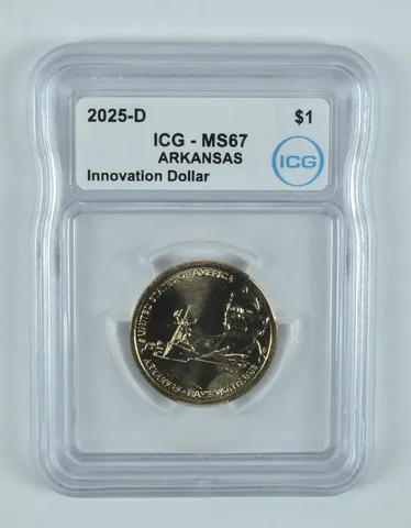 2025-D Innovation $1 Raye Montague Arkansas MS67 ICG