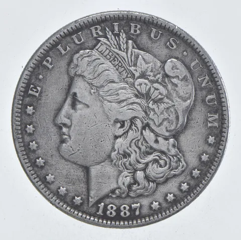 Early - 1887 Morgan Silver Dollar - 90% US Coin *960