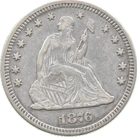 1876 Seated Liberty Quarter a5518