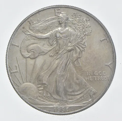 Rarest 1996 American Silver Eagle - Key Date - Rare LOW MINTAGE *344