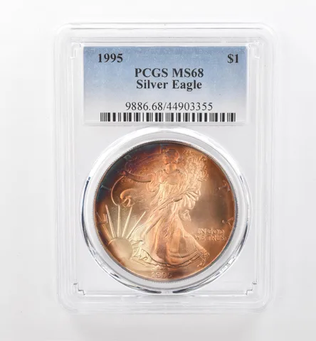 1995 American Silver Eagle MS68 PCGS Beautiful Tone *1971