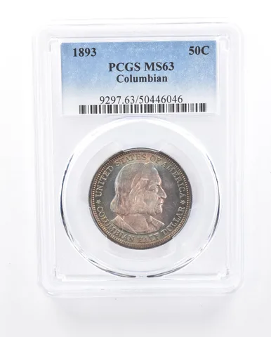 1893 Columbian Exposition Commemorative Half Dollar MS63 PCGS Nice Tone *1308