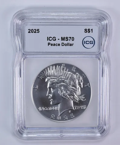 2025 Peace Silver Dollar MS70 ICG