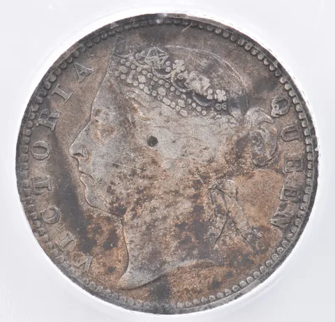1899 Straits Settlements 10 Cents KM#11 EF45 ICG Beautiful Tone *1914