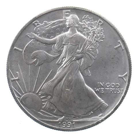 Better Date 1991 American Silver Eagle 1 Troy Oz .999 Fine Silver *772