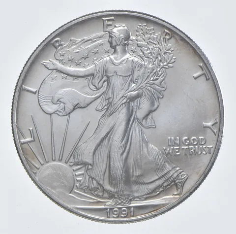 Better Date 1991 American Silver Eagle 1 Troy Oz .999 Fine Silver *423