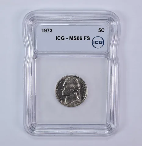 1973 Jefferson Nickel MS66 FS ICG